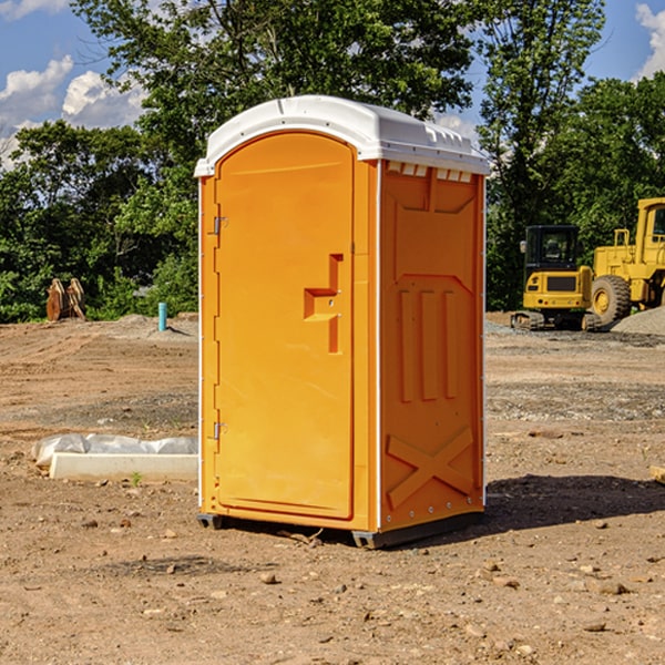 how often are the portable toilets cleaned and serviced during a rental period in Crawford County Kansas